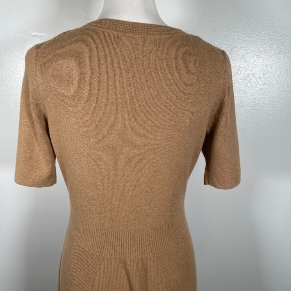 Banana Republic Sweater Dress Womens Medium Brown Knit Short Sleeve Round Neck - Picture 10 of 16